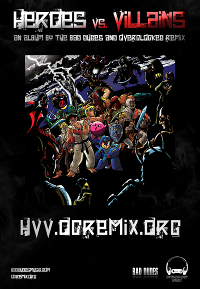 Heroes vs. Villains 18x26 poster art